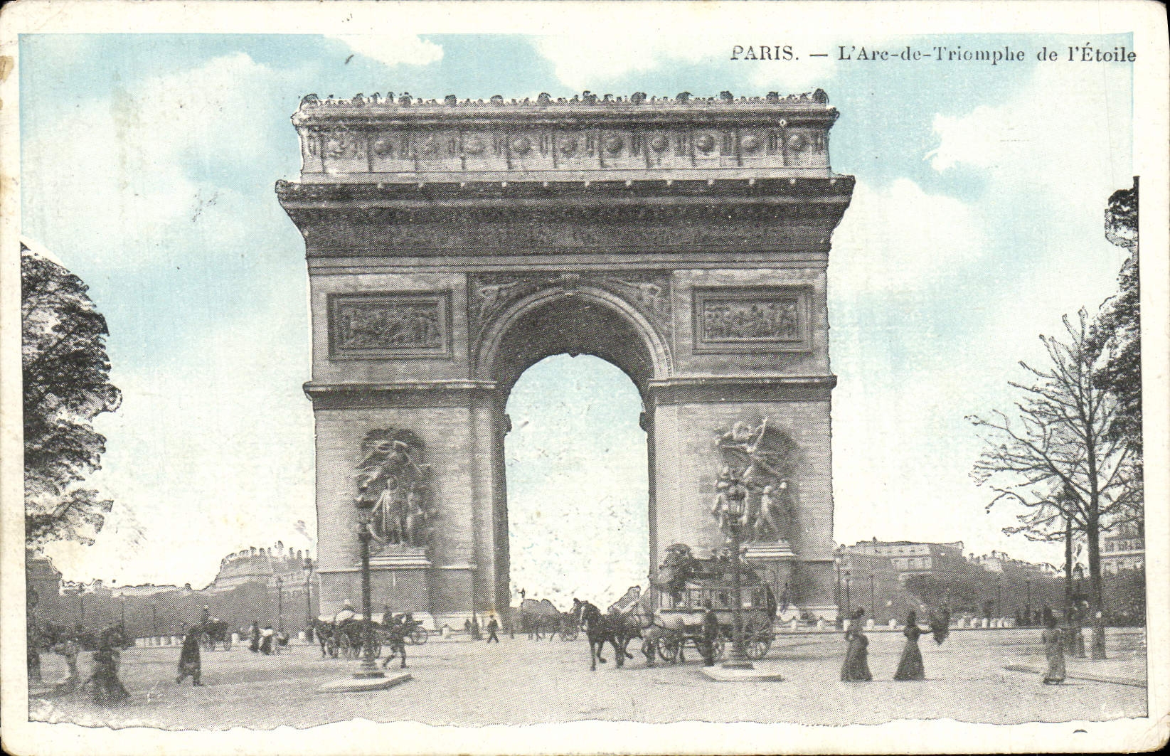 CPA Paris L'Arc de Triomphe 