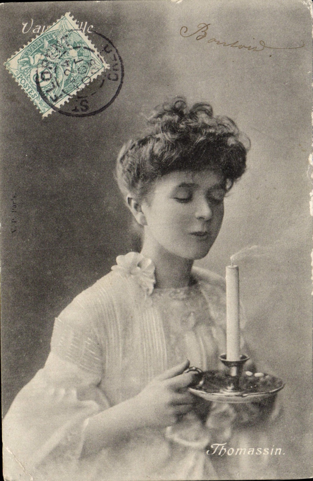 VINTAGE POSTCARD Thomassin Woman