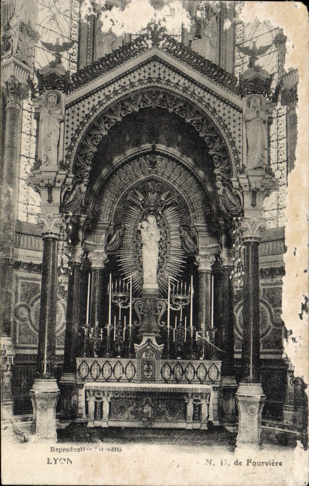 Nd de Lyon de la POSTAL de la VENDIMIA de Fourviere