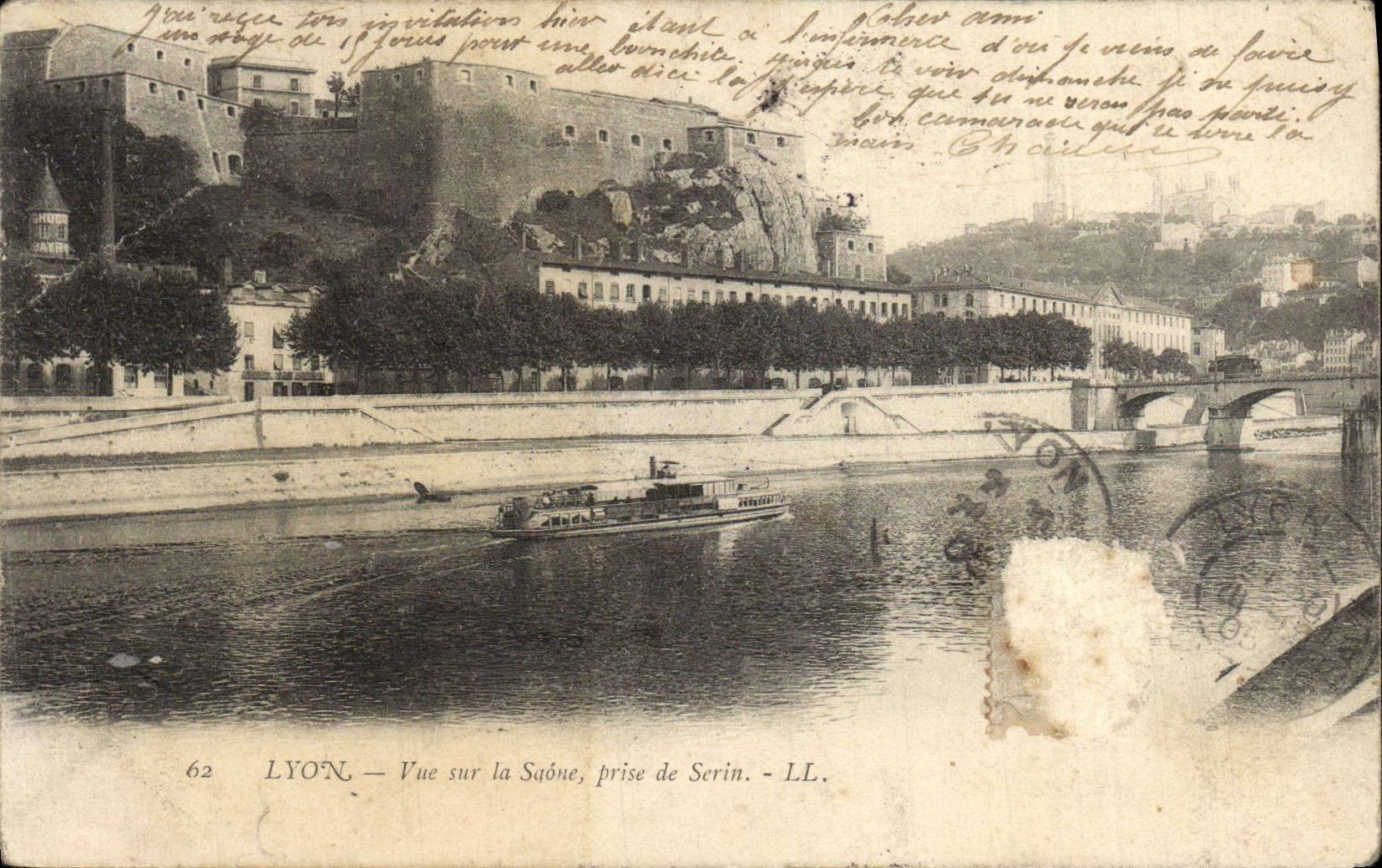 POSTAL Lyon de la VENDIMIA vista en Saibe tomado de canario