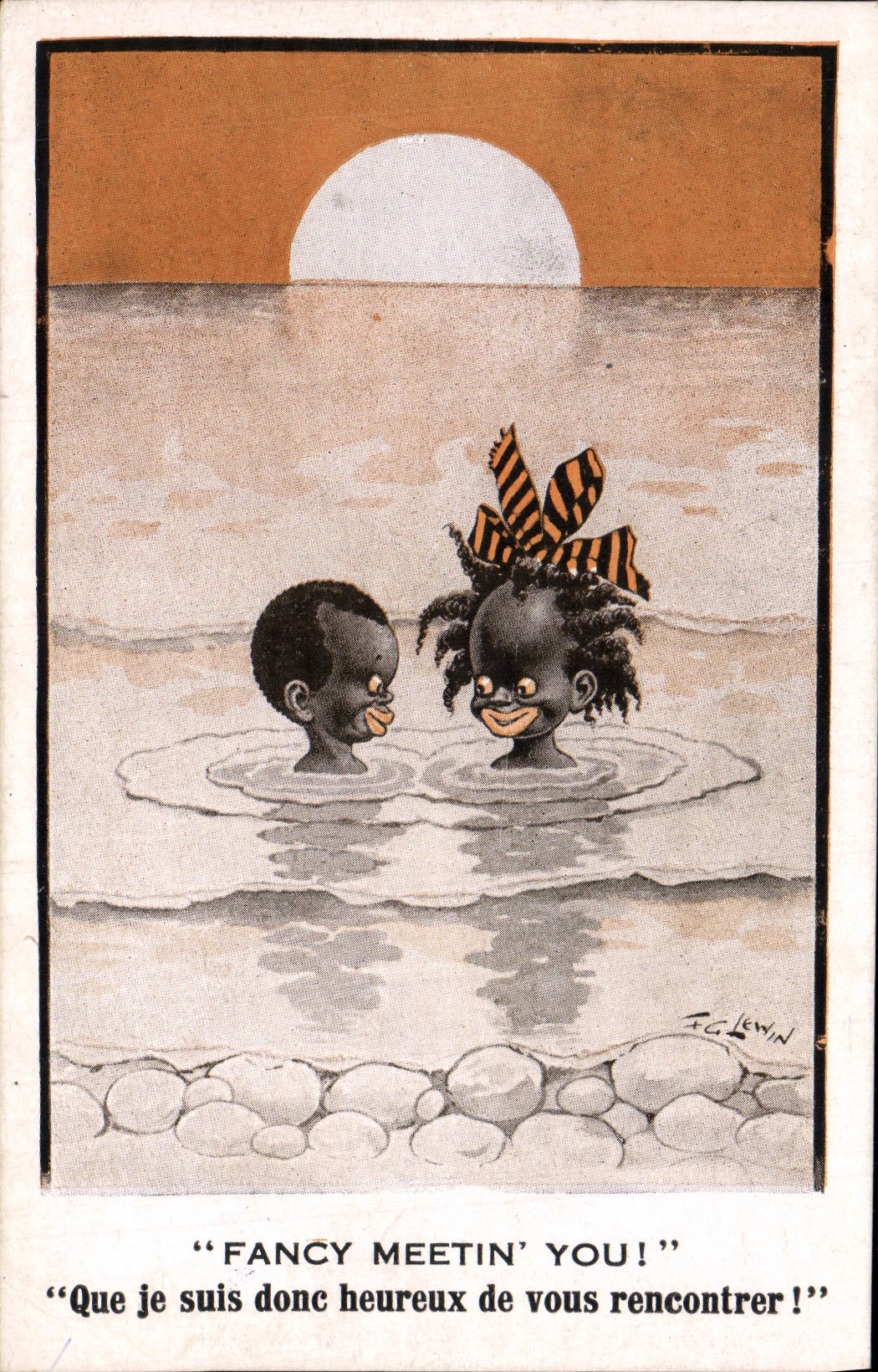 CPA Fancy Meetin You enfants de couleur 