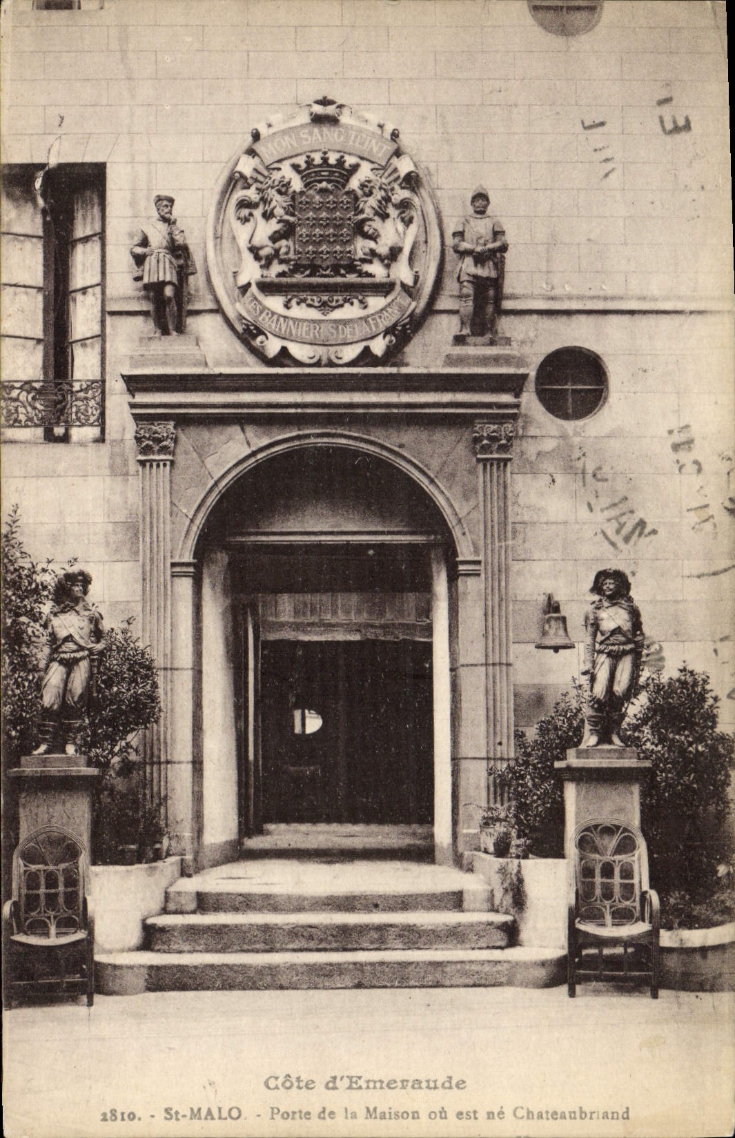 VINTAGE POSTCARD Saint Malo Carries House or is Chateaubriant