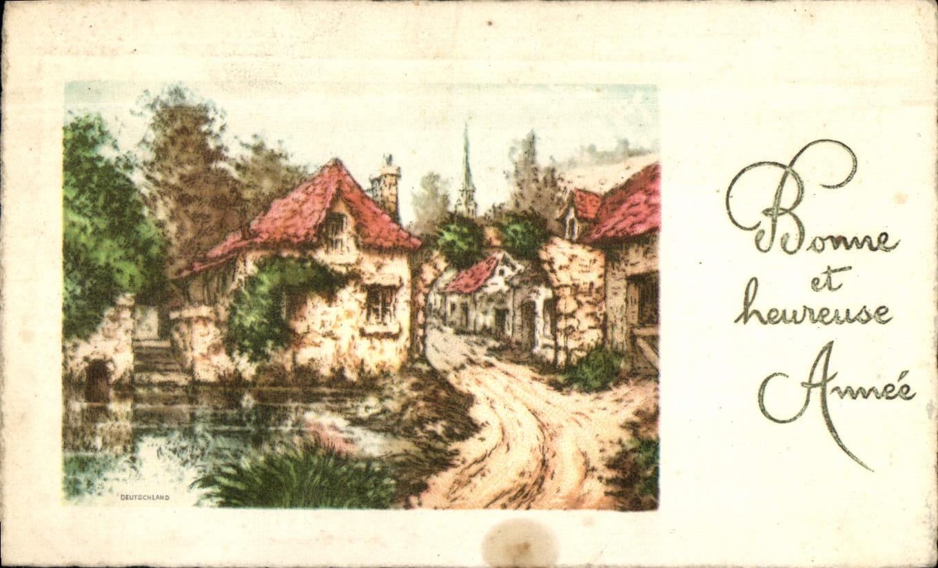 VINTAGE POSTCARD Good Fantasy and happy Year