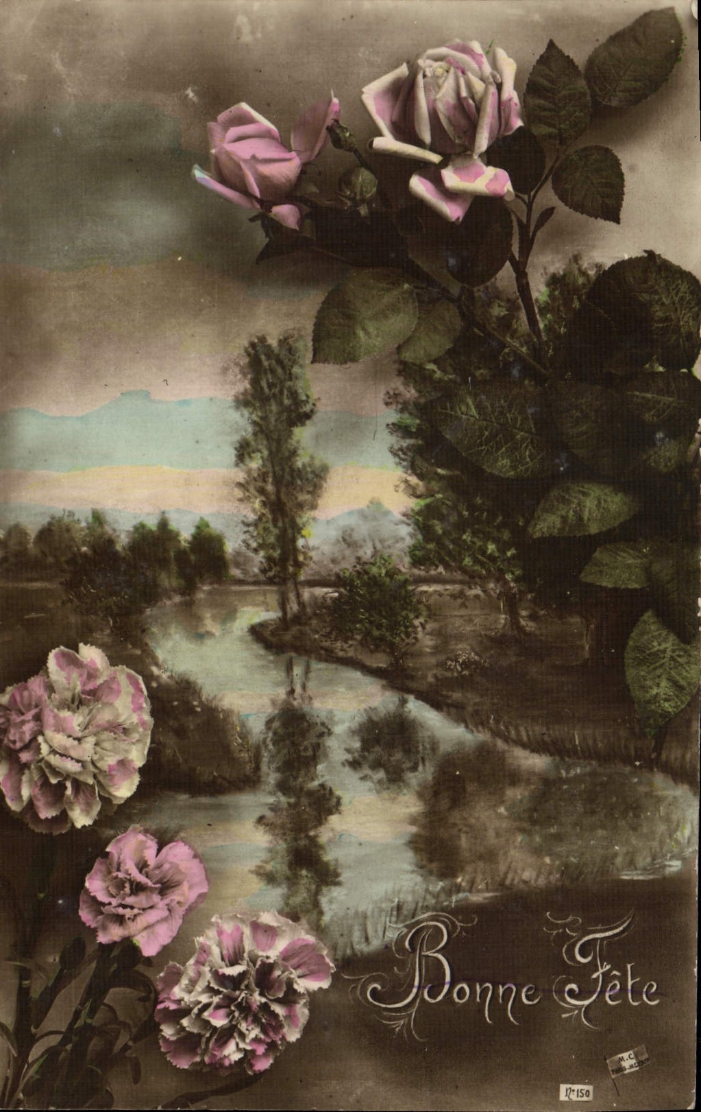 CPA Bonne Fete Fleurs