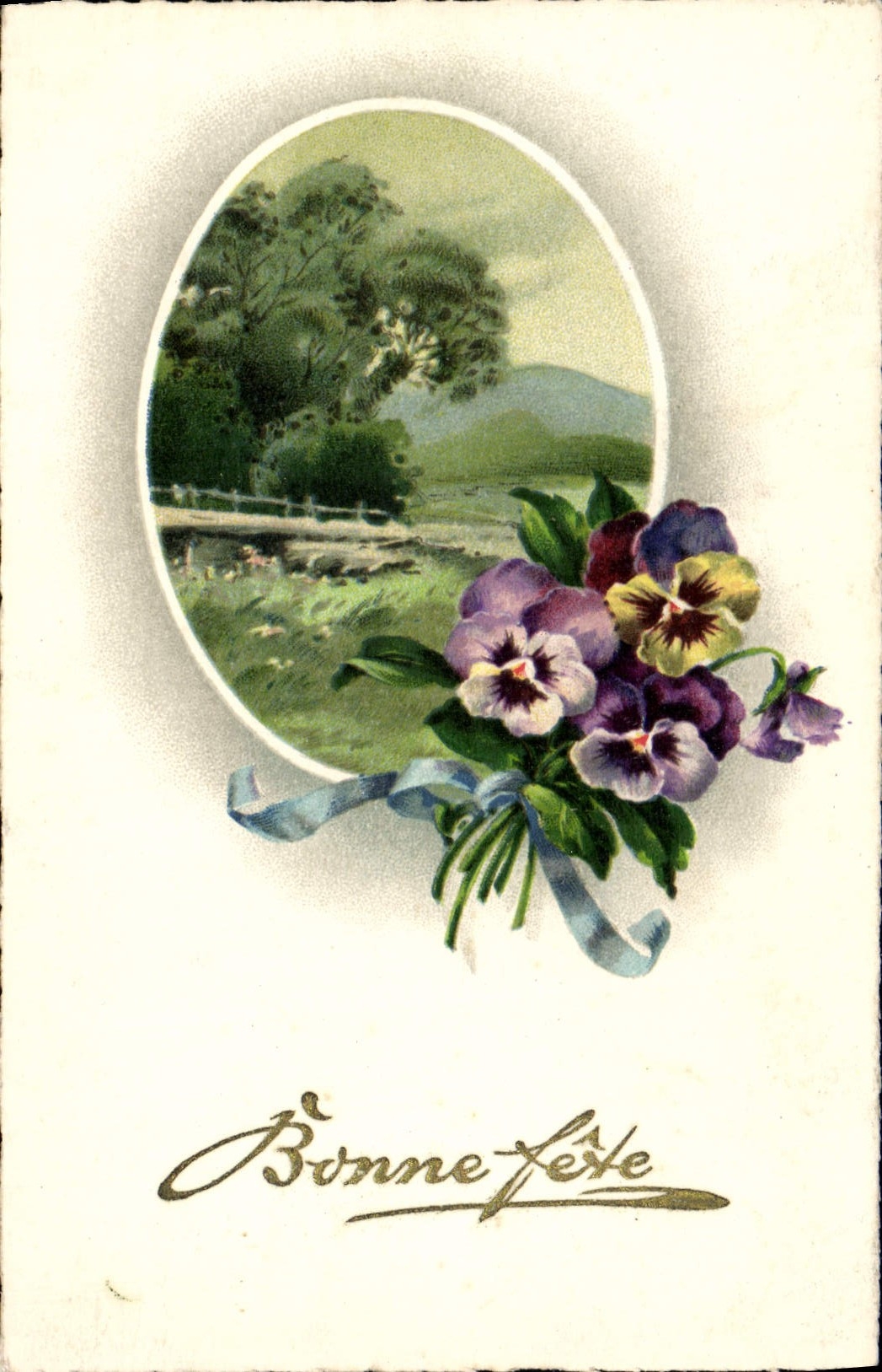 CPA Fantaisie Fleurs Bonne Fete