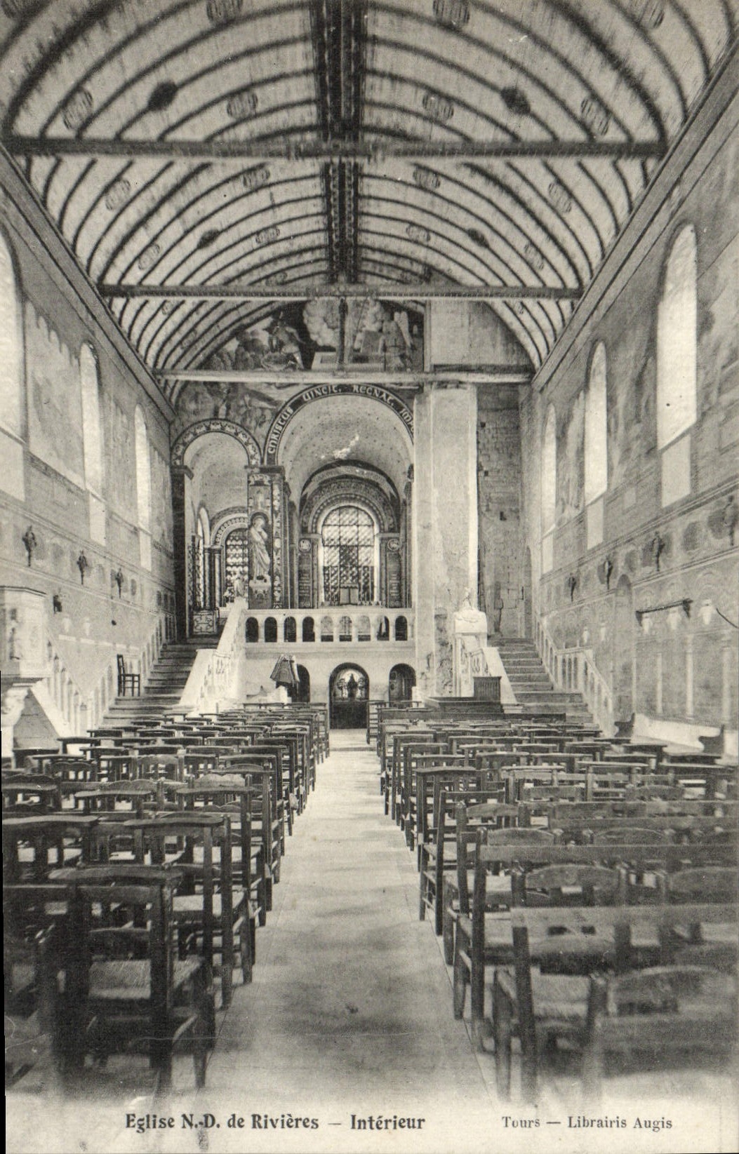 CPA Eglise Notre Dame de Rivieres Inteireur
