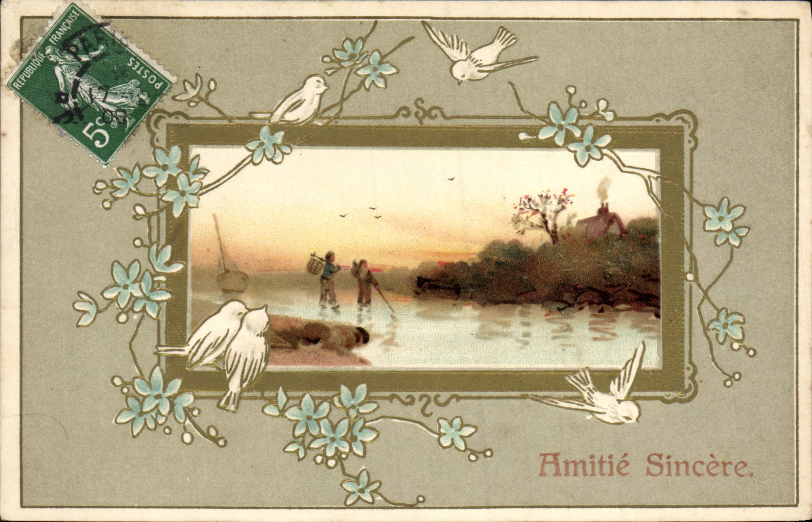 CPA Fantaisie Fleurs Colombes