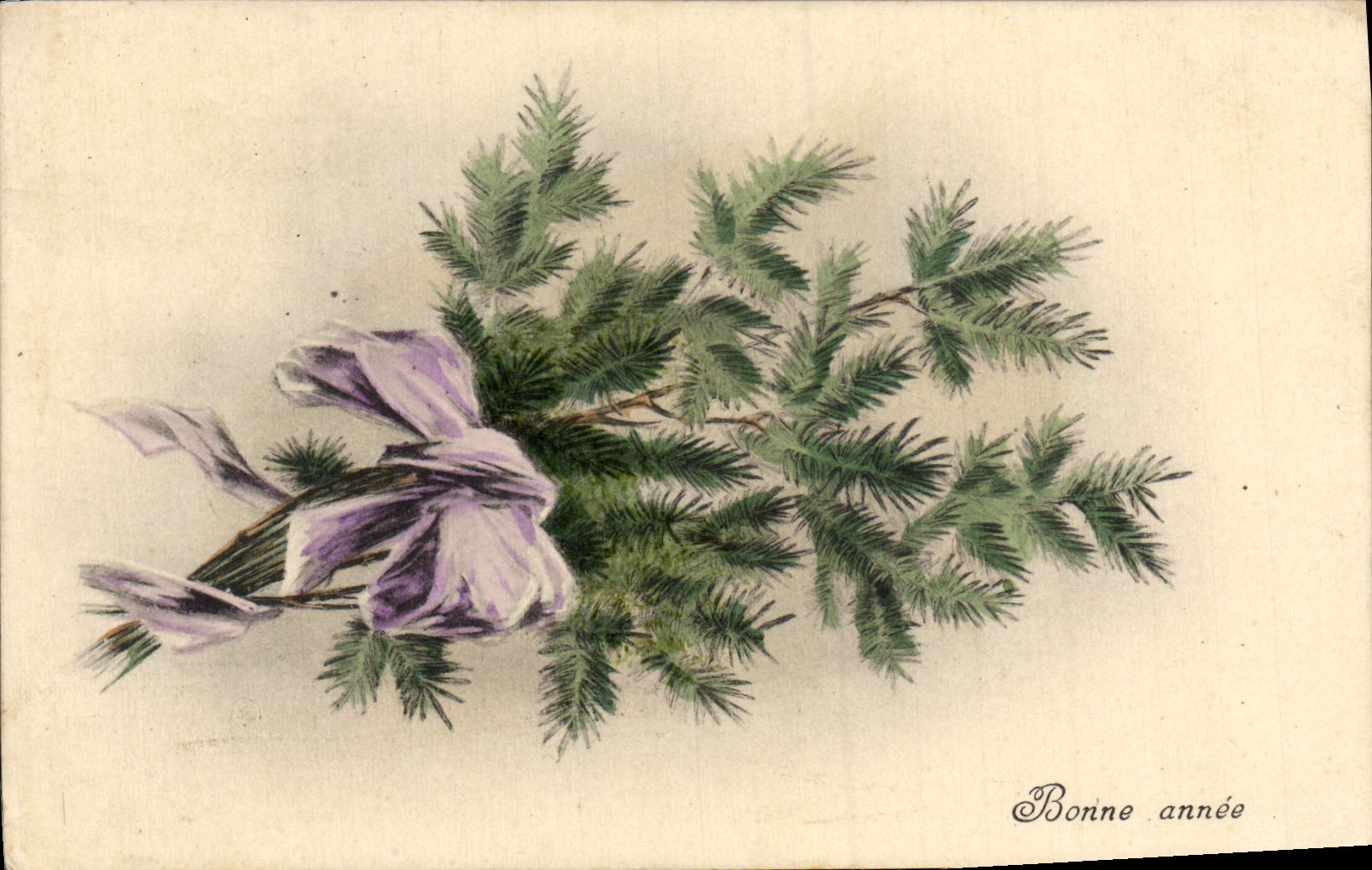 VINTAGE POSTCARD Fantaisie Connects Happy New Year