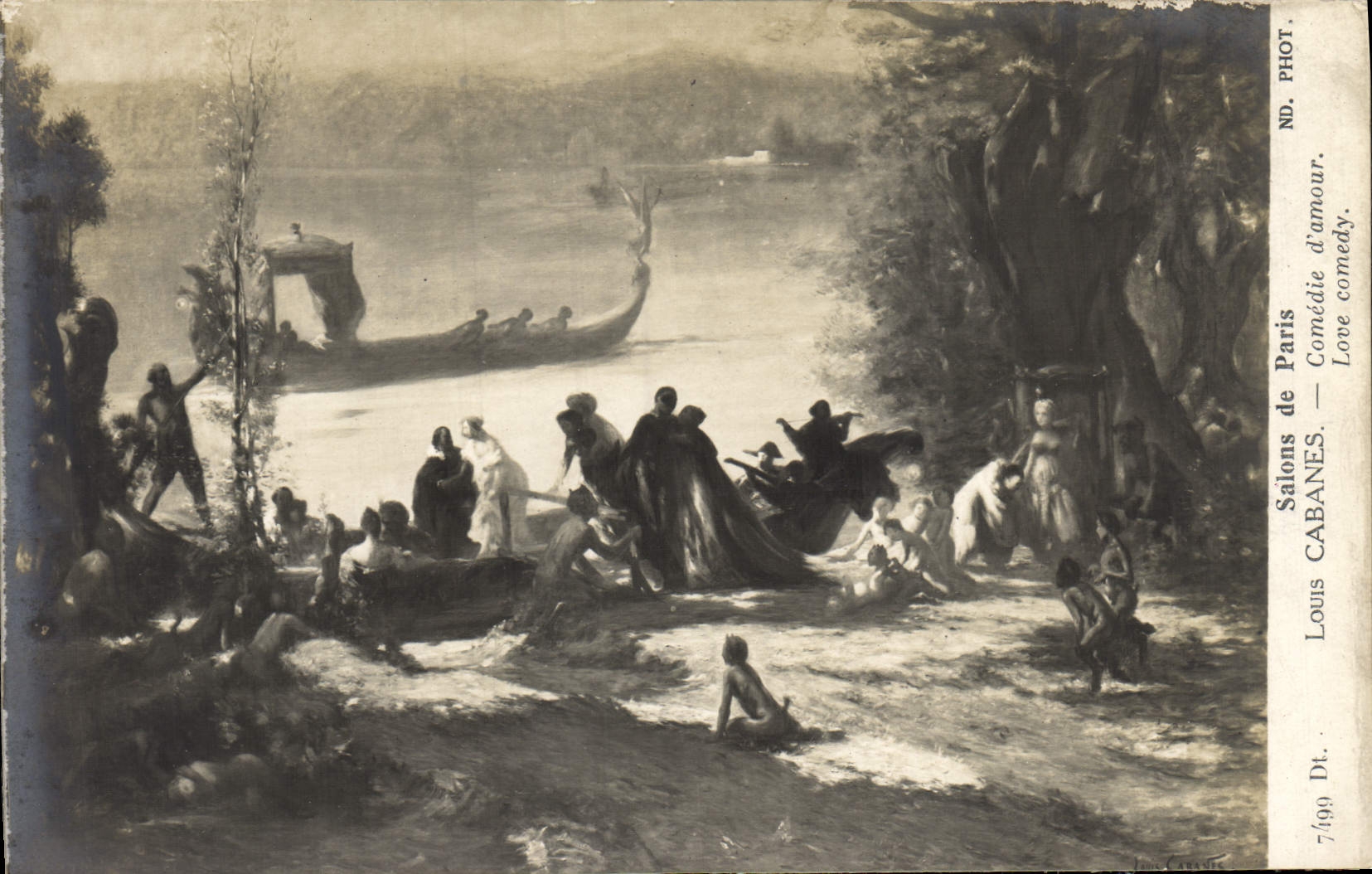 VINTAGE POSTCARD Fantasy Louis Huts Comedy of love Living rooms of Paris