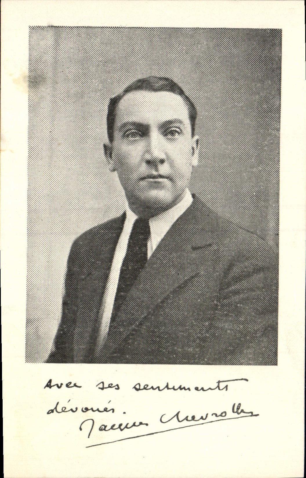 CPM Dedicace imprimee Maurice Chevalier 