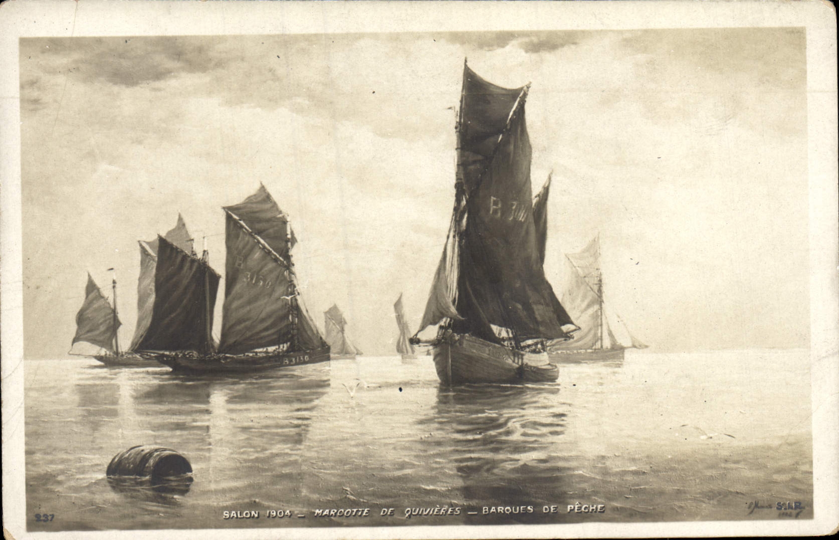 VINTAGE POSTCARD Fantasy Living room 1904 Mardotte de Quivieres Boats of sin