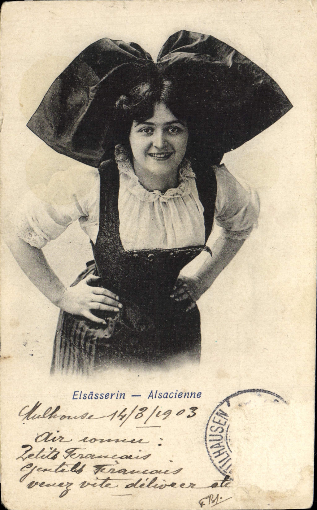 VINTAGE POSTCARD Alsatian Woman Folklore