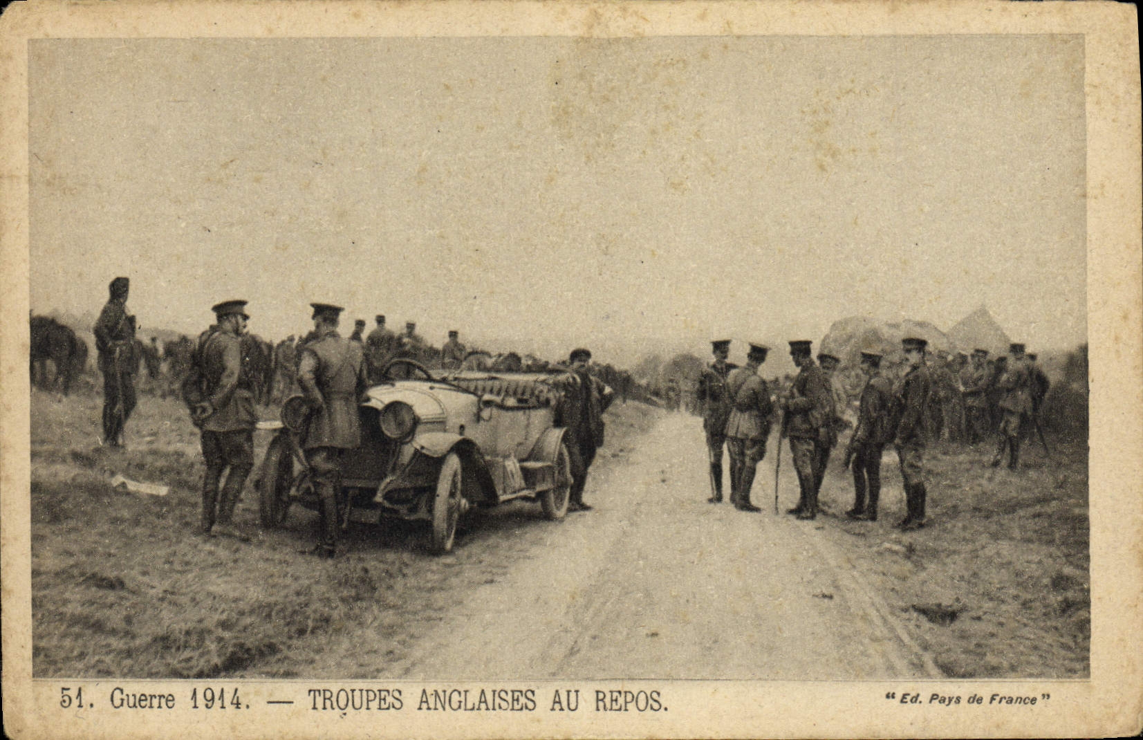 CPA Troupes anglaises au repos Militaria