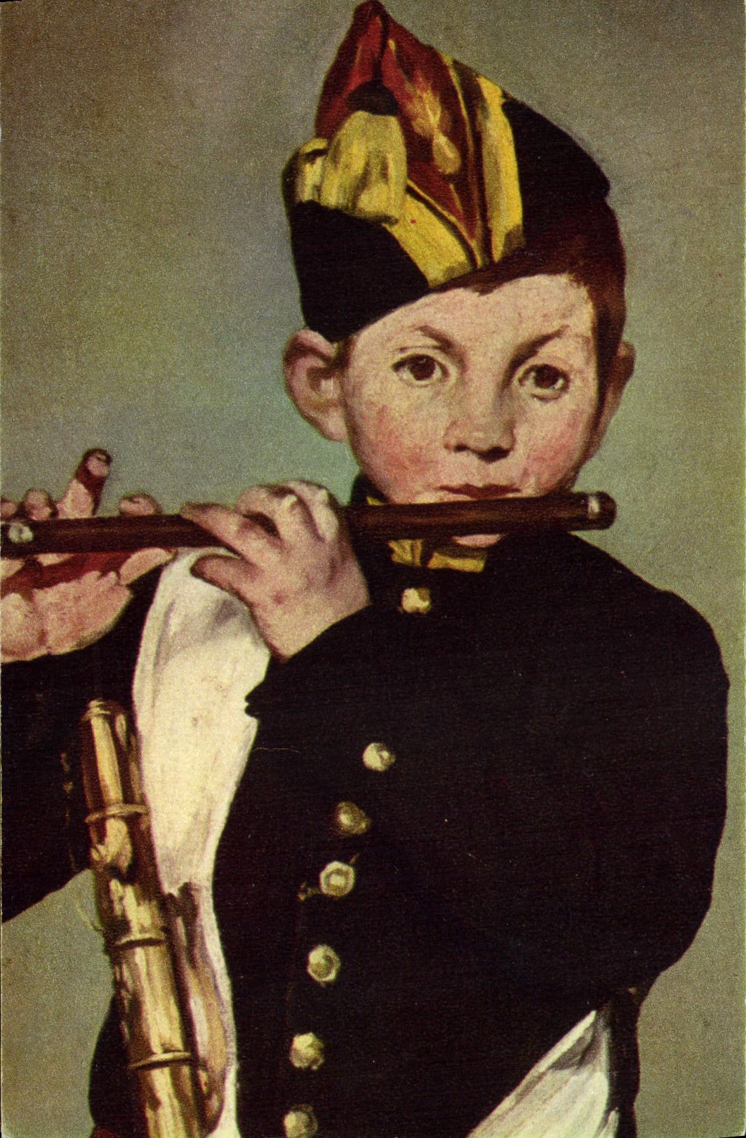 MODERN CARD Manet the player of flute Paris Museum of Louvre