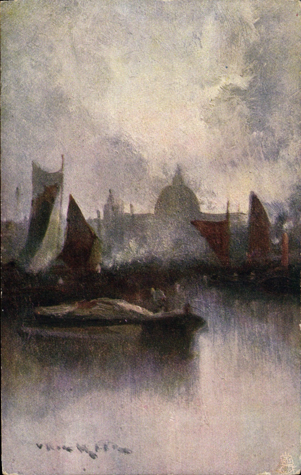 VINTAGE POSTCARD London Fantasy