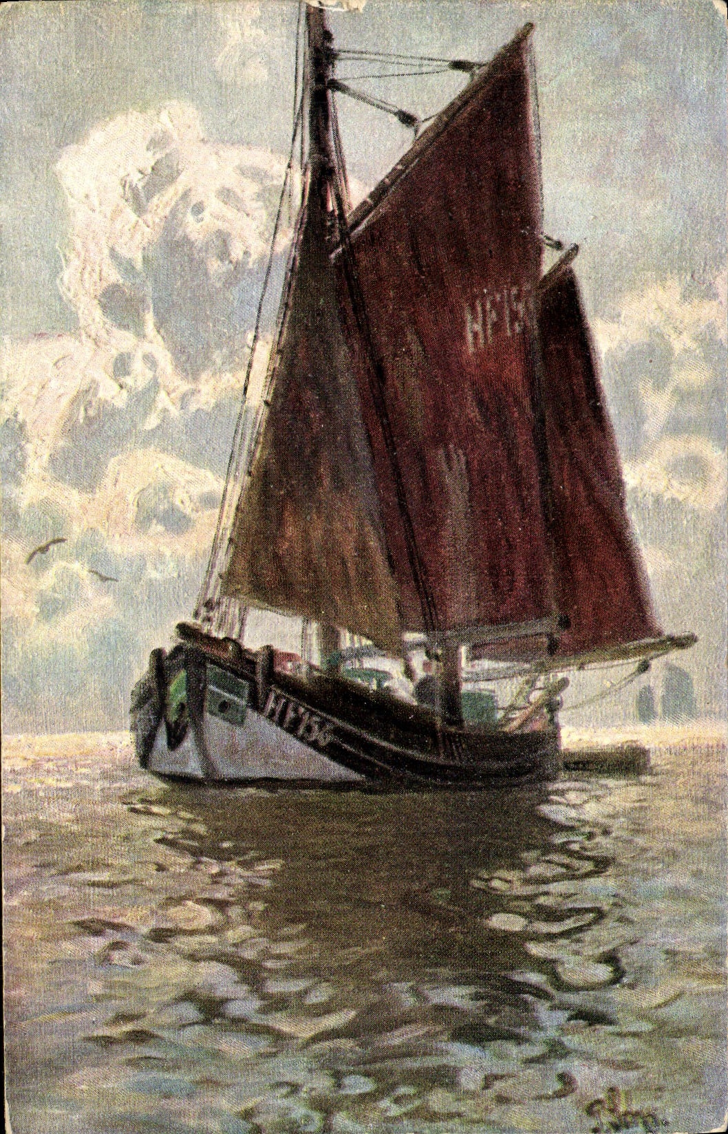 CPA Fantaisie Bateau