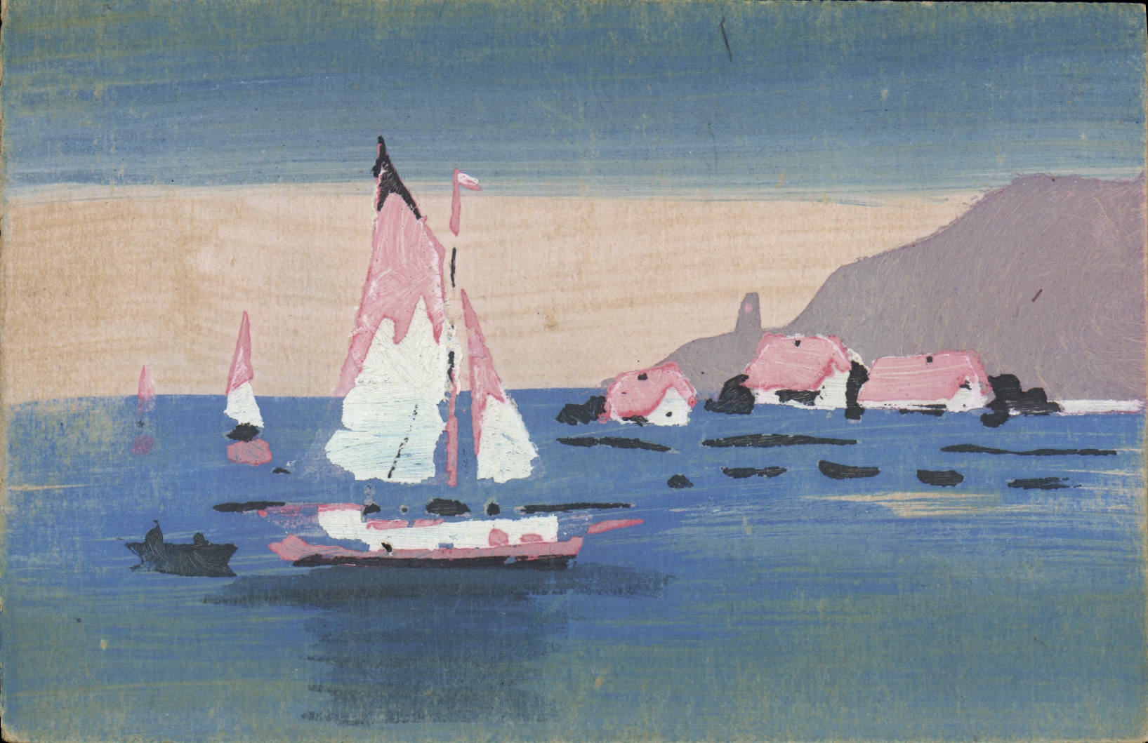 CPA Fantaisie Bateau (dessin a la main)