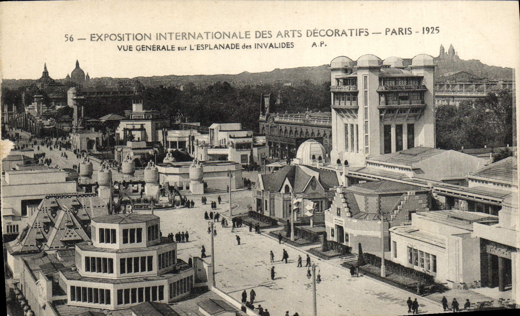 CPA Exposition Internationale Des Arts Decoratifs Paris vue generale sur l'esplanade des Invalides 