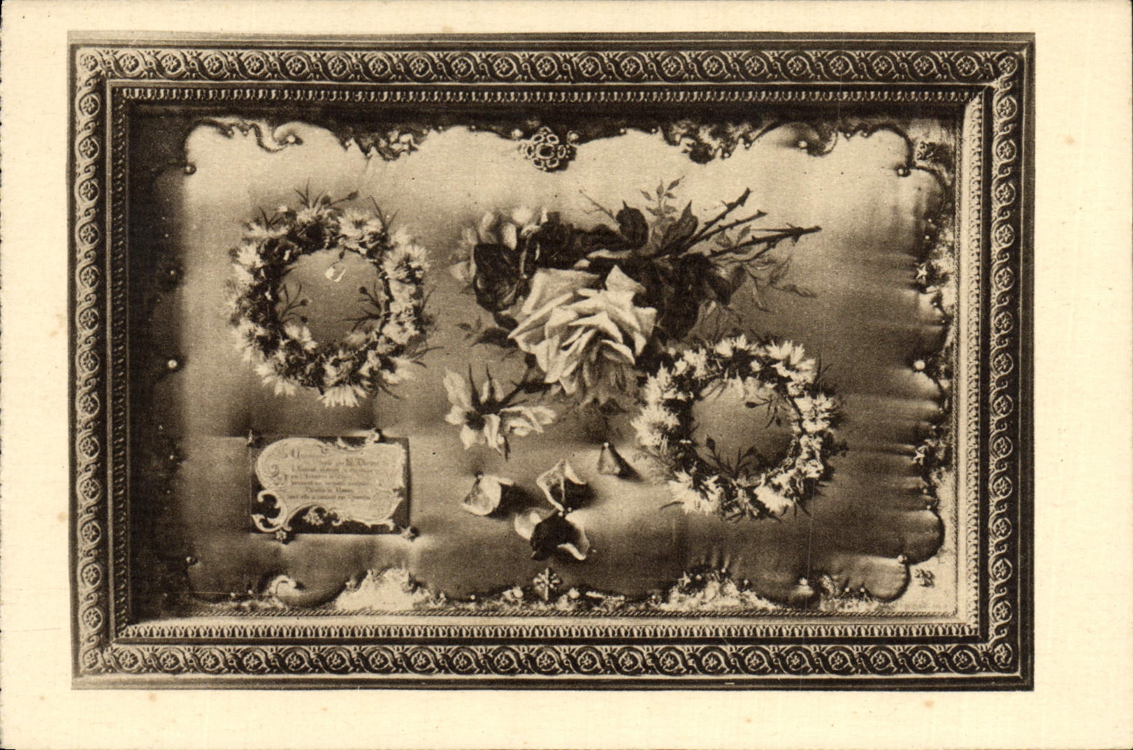 POSTAL Couronnes de la VENDIMIA de los cornflowers que Sainte Teresa del Niño-Jesús Lisieux