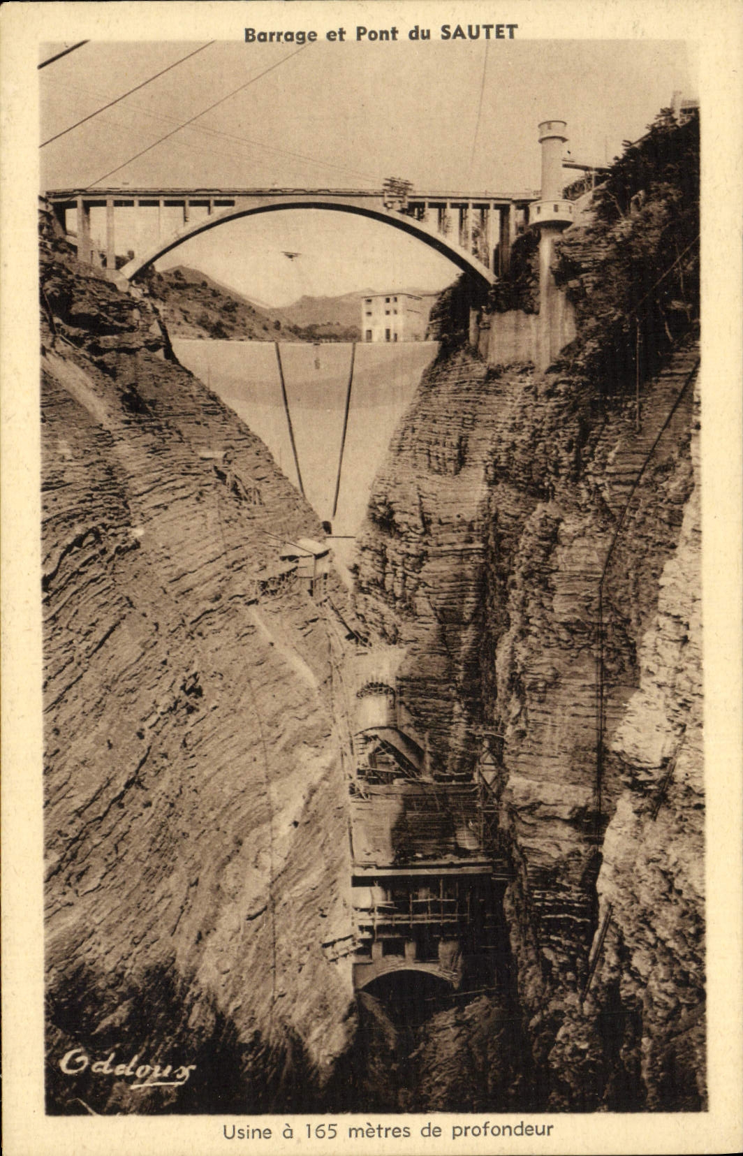 CPA Barrage et Pont du Sautet Usine a 165 metres de hauteur 