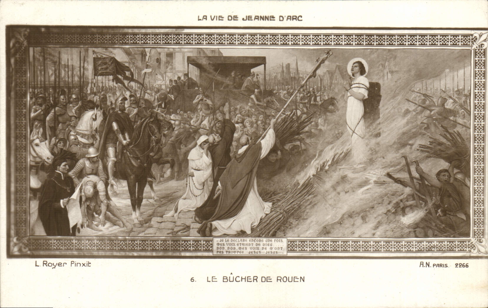 CPA La Vie de Jeanne d'Arc Le Bucher de Rouen