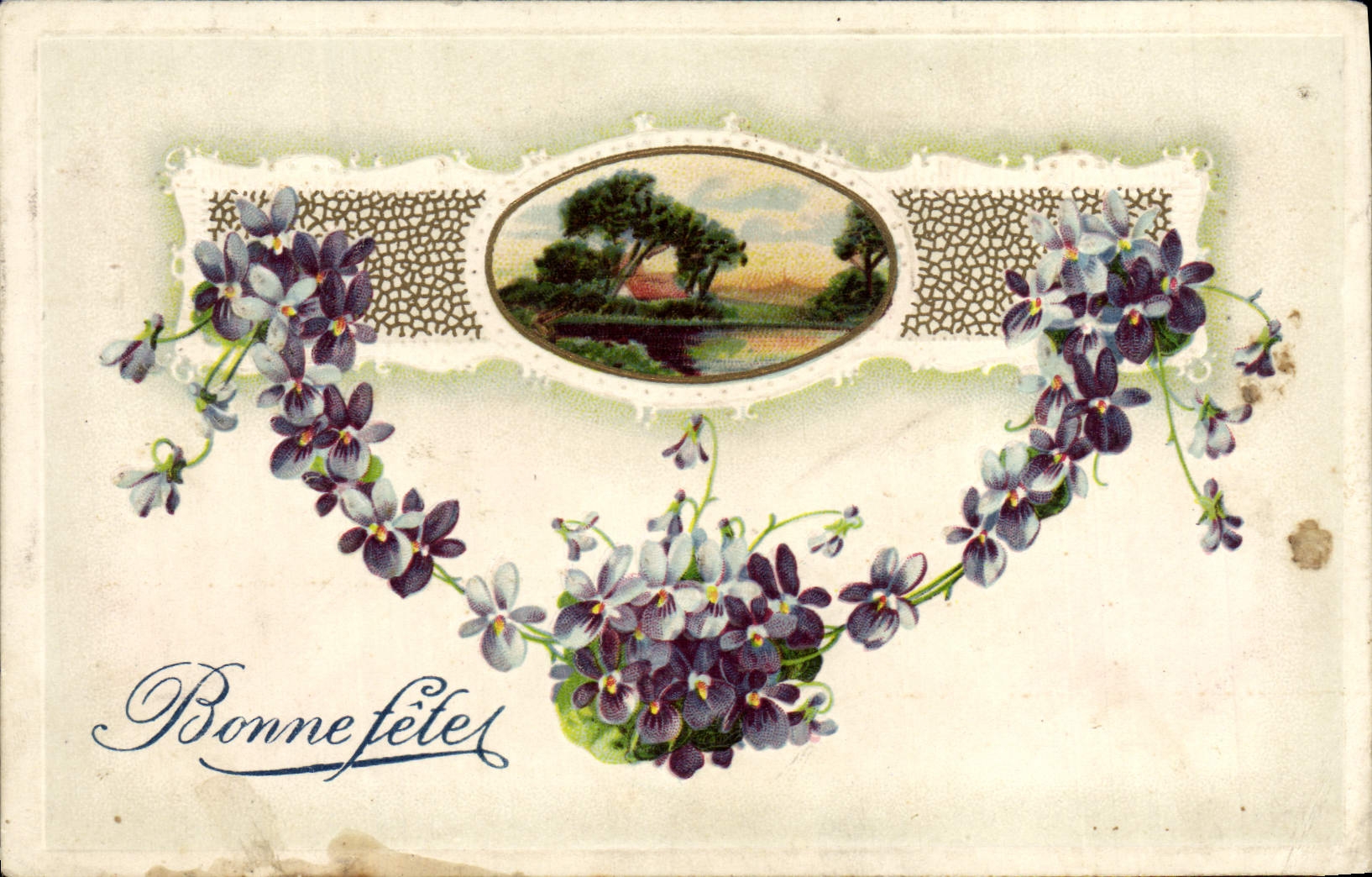 CPA Bonne Fete Fleurs