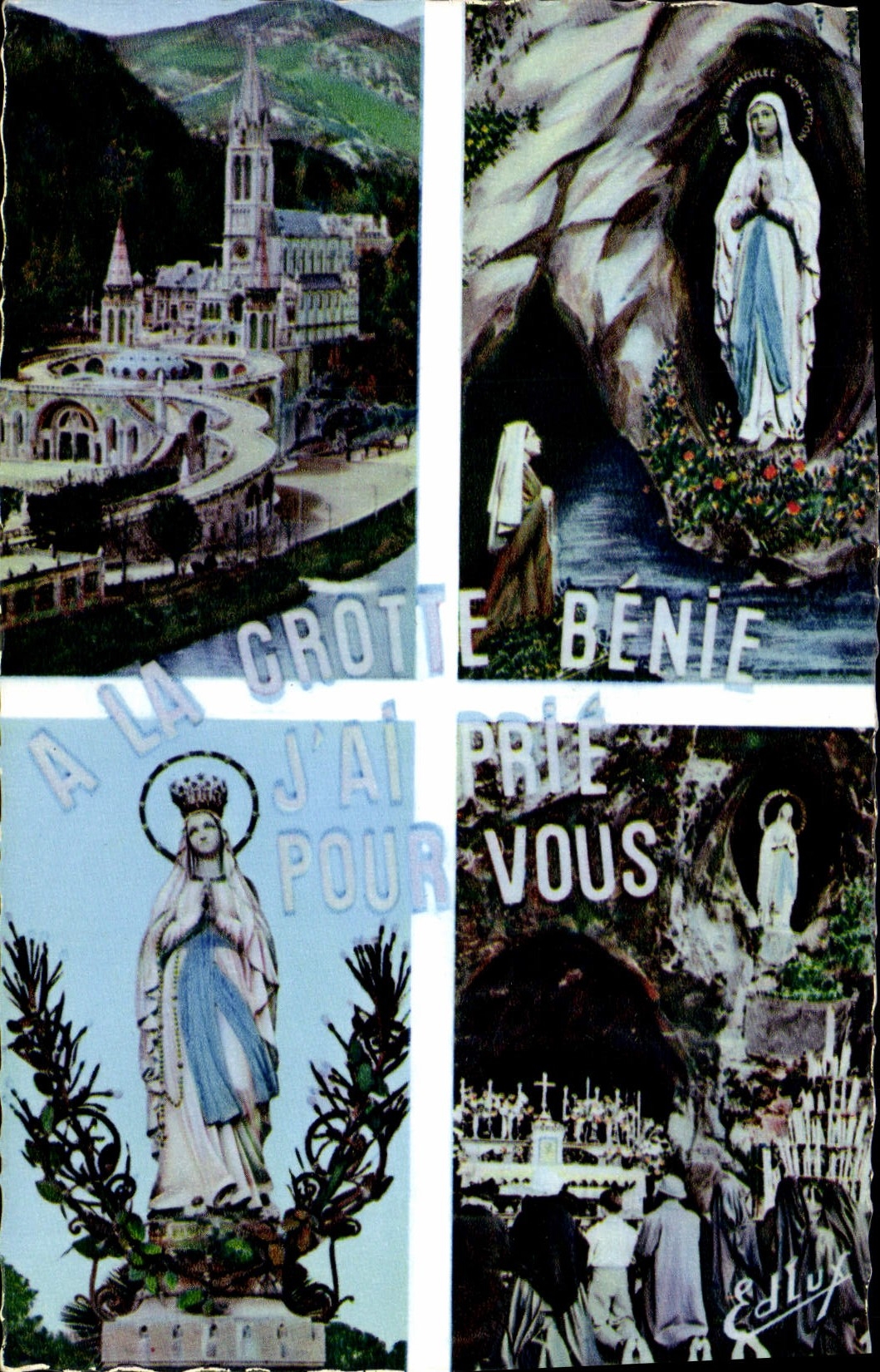 MODERN CARD Heavy the Basilica Appearance the Cave the Couronnee Virgin