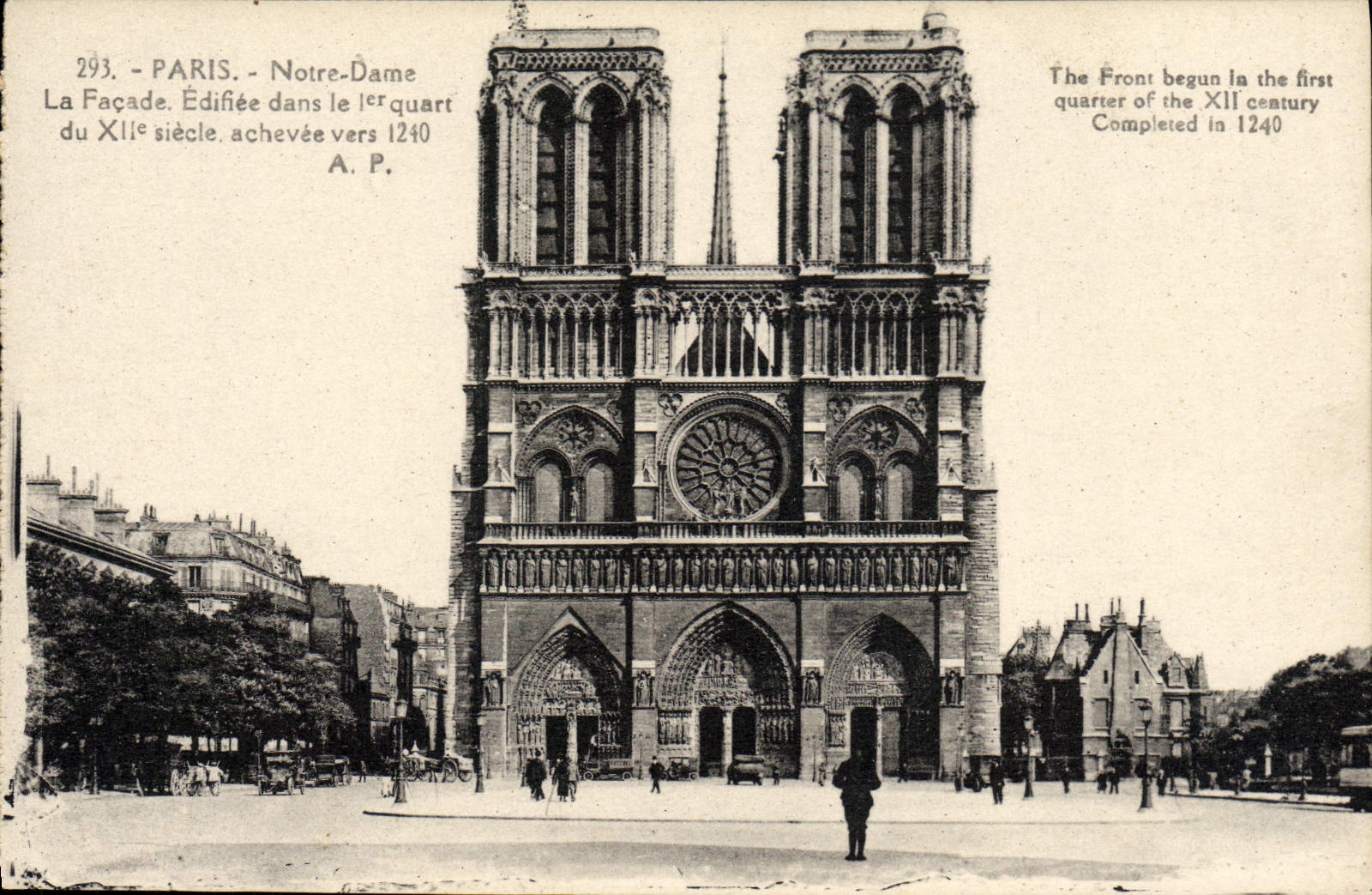 CPA Paris Notre Dame La Facade