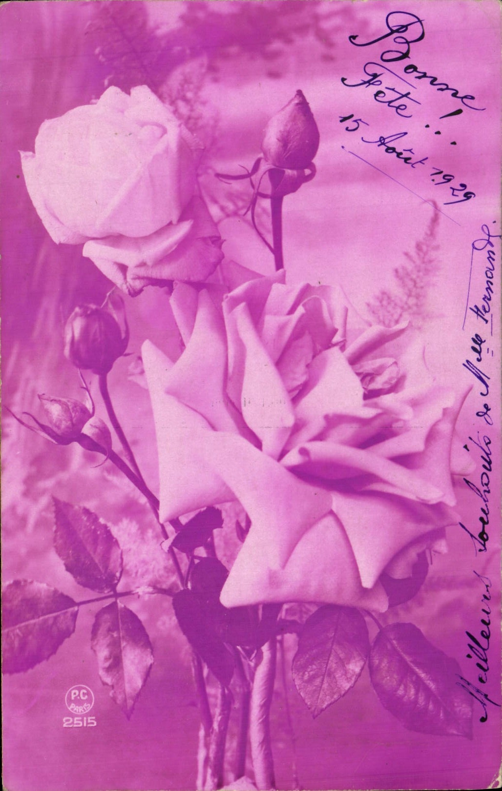 CPA Fantaisie Fleurs Bonne Fete