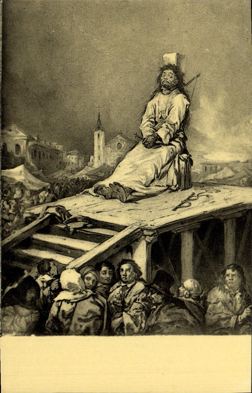 VINTAGE POSTCARD Goya there Lucientes Lille Museum Of Beautiful arts the garrot