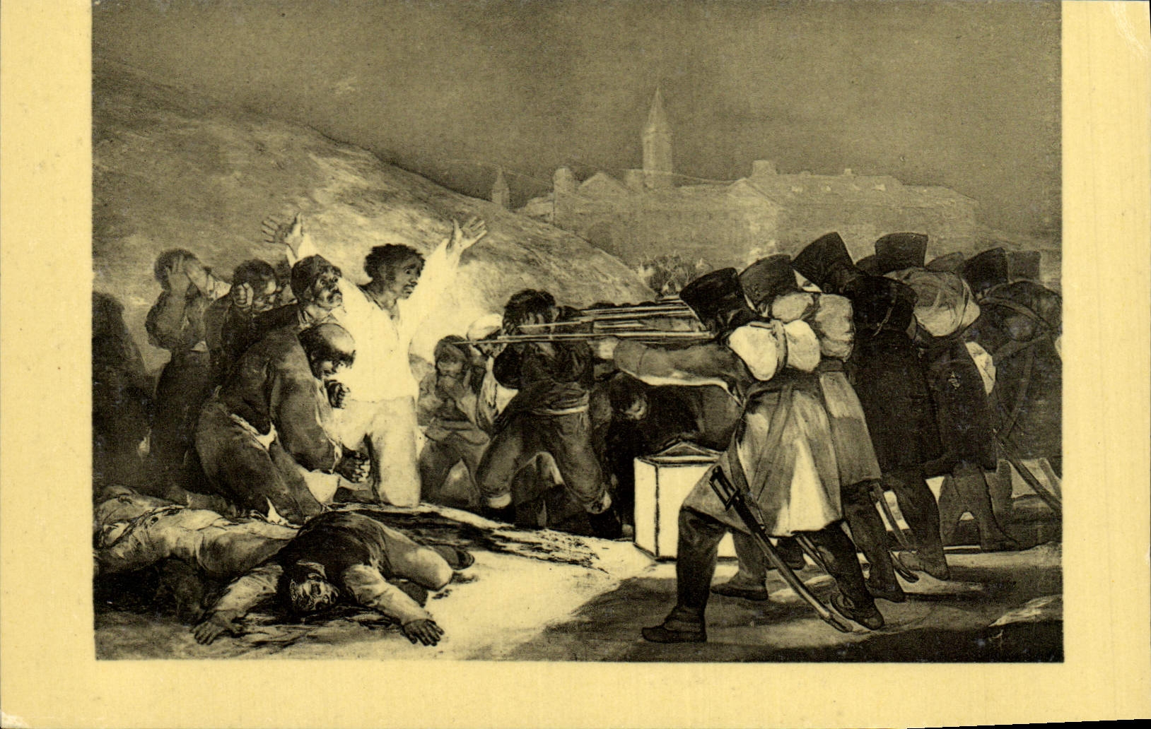 VINTAGE POSTCARD Goya there Lucientes Madrid Museum Of Prado shootings of the Militaria May 3rd, 1808
