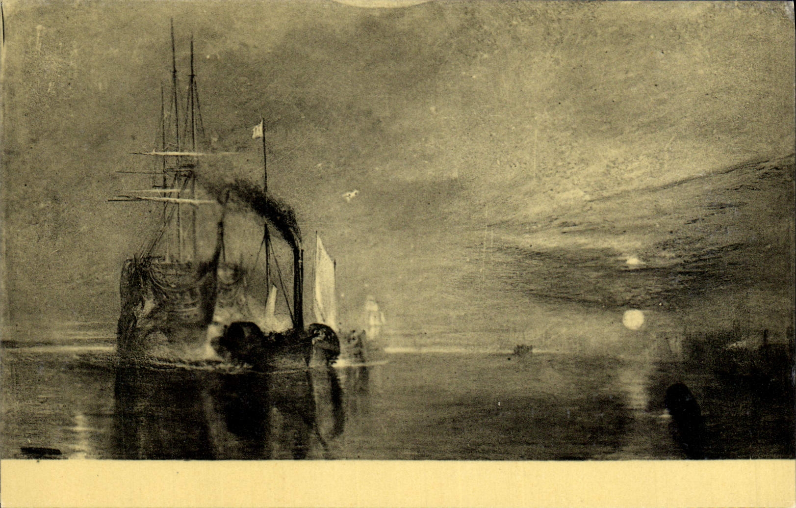 VINTAGE POSTCARD Turner London National Gallery the Bold trailer has its last damping to be disarms Bateau