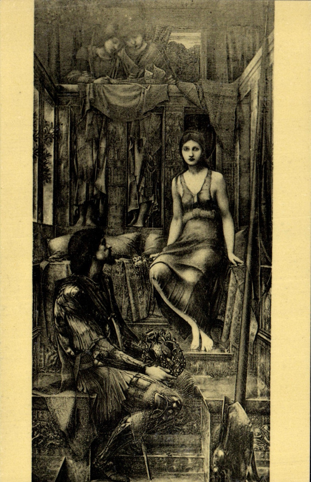 VINTAGE POSTCARD Jones Ball king Cophetua and the poor woman London National Gallery