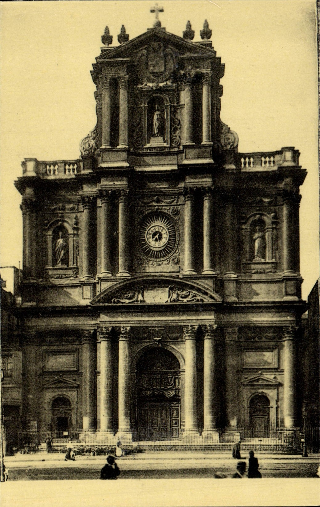 CPA Eglise De Saint Paul Saint Louis Paris Rue Saint Antoine