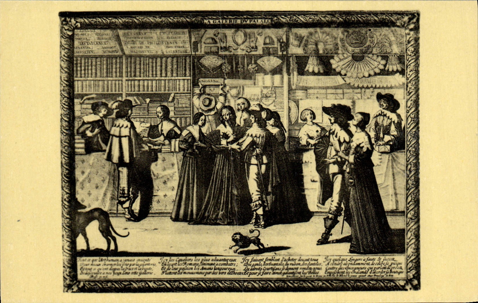 VINTAGE POSTCARD Bump the Gallery Of the Palate Paris National library Cabinet Of the Prints