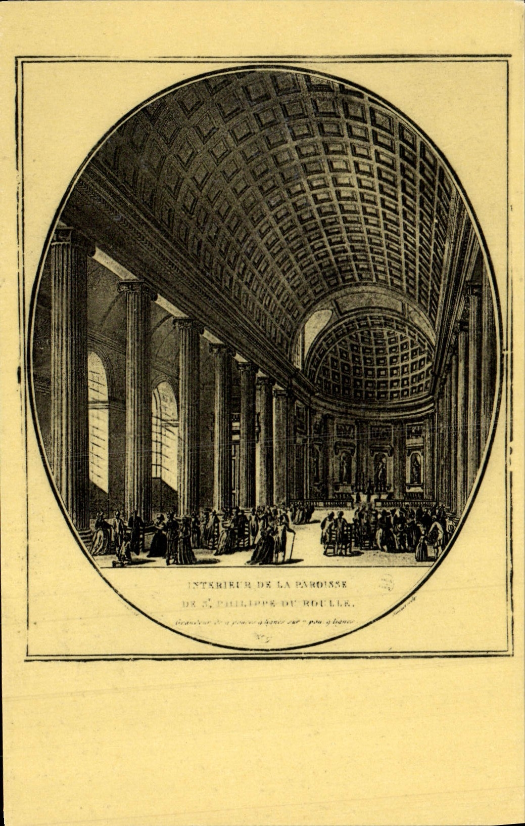 VINTAGE POSTCARD Chealgrin Eglise Philippe Saint Of Rolls the Nave Paris