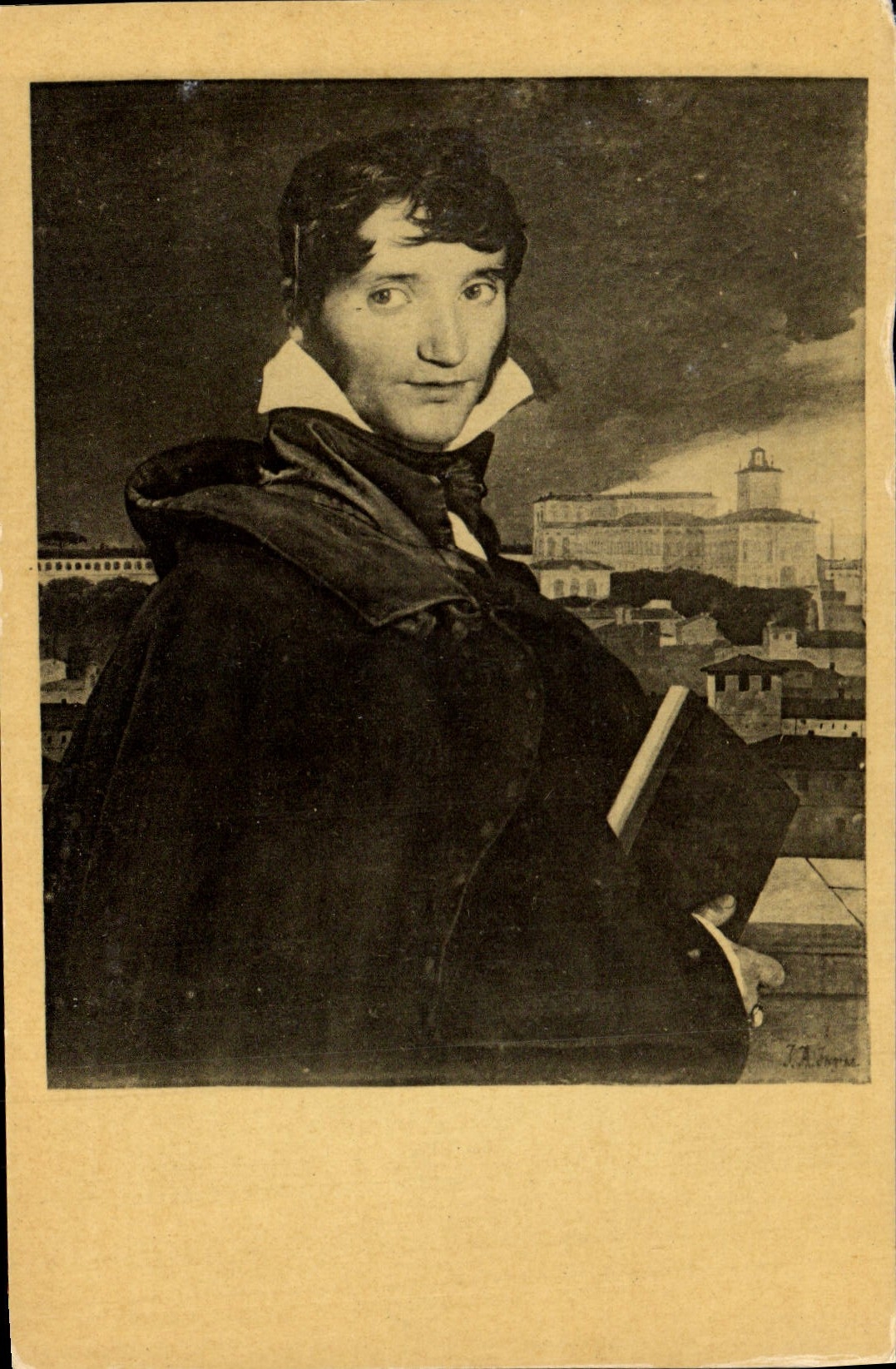 VINTAGE POSTCARD Ingres Portrait Of the Painter Granet Aix Museum Of Beautiful arts