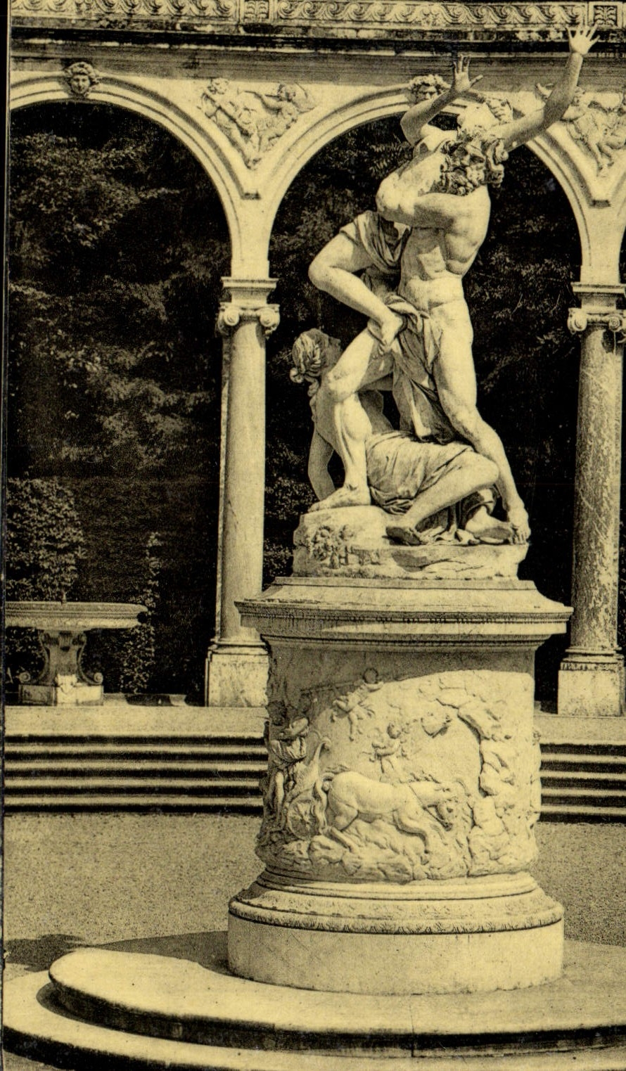 VINTAGE POSTCARD Girardon Removal De Proserpine Castle De VersaillesBosquet Of the Colonnade