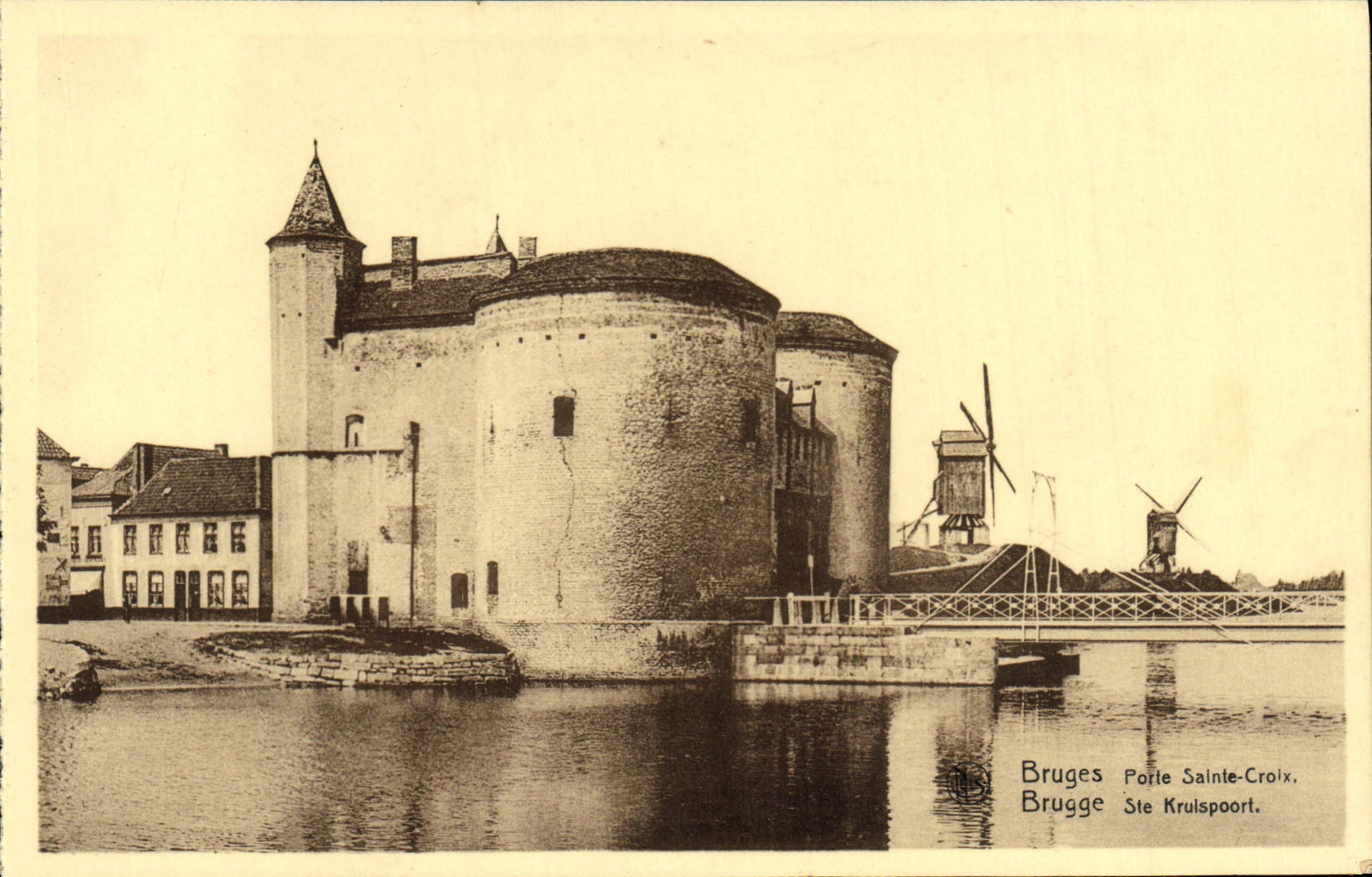 CPA Bruges Porte Saint Croix Moulin a vent