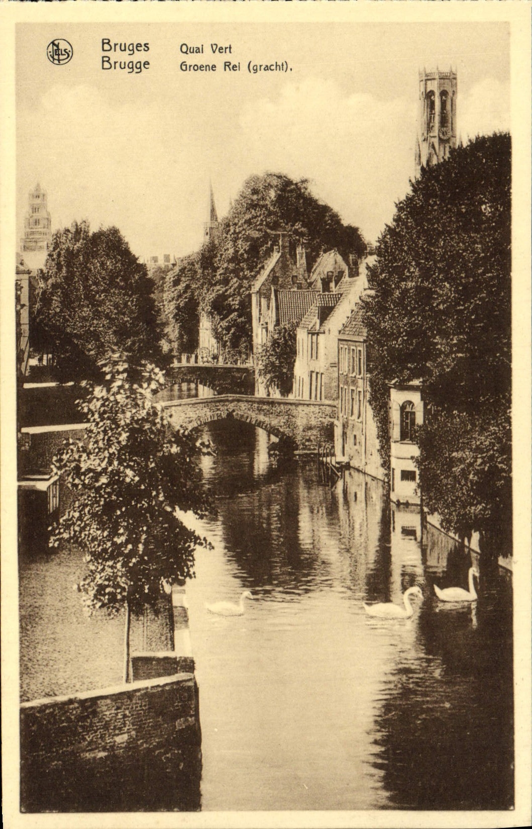 CPA Bruges Quai Vert Cygne