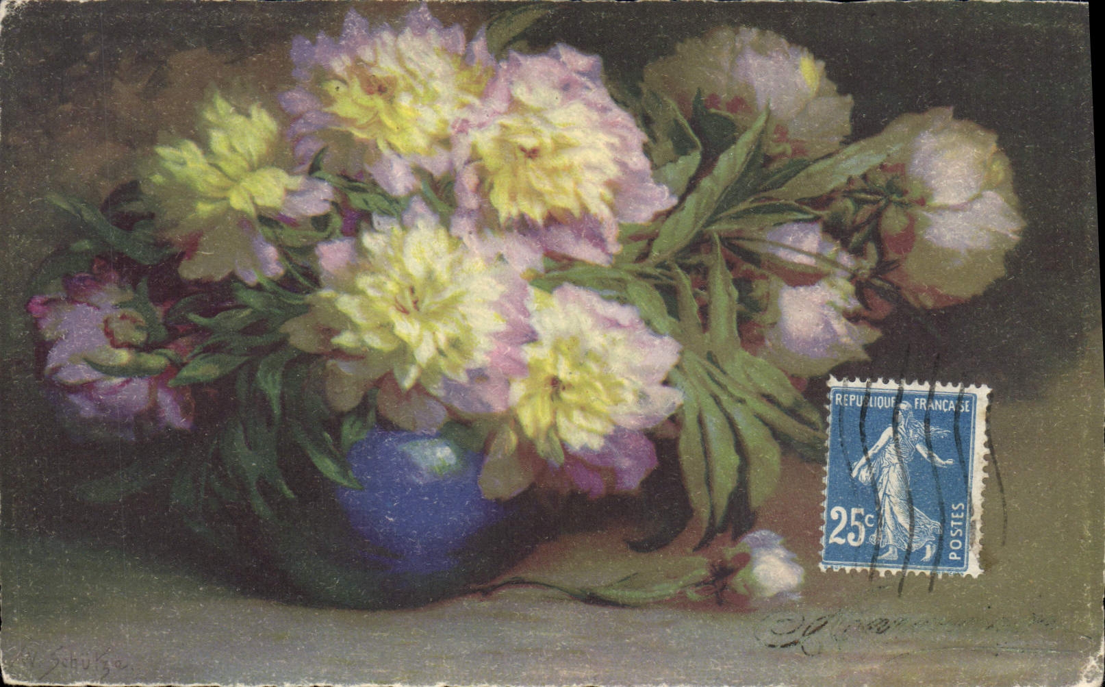 CPA Fantaisie Fleurs 