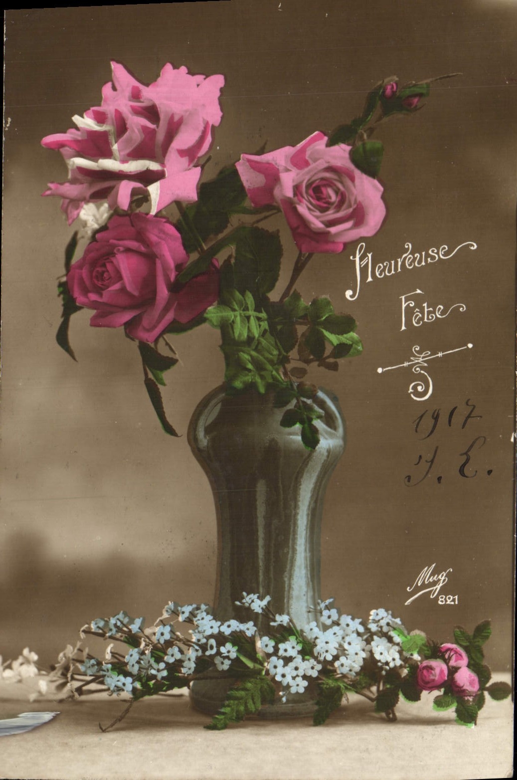 CPA Fantaisie Fleurs 