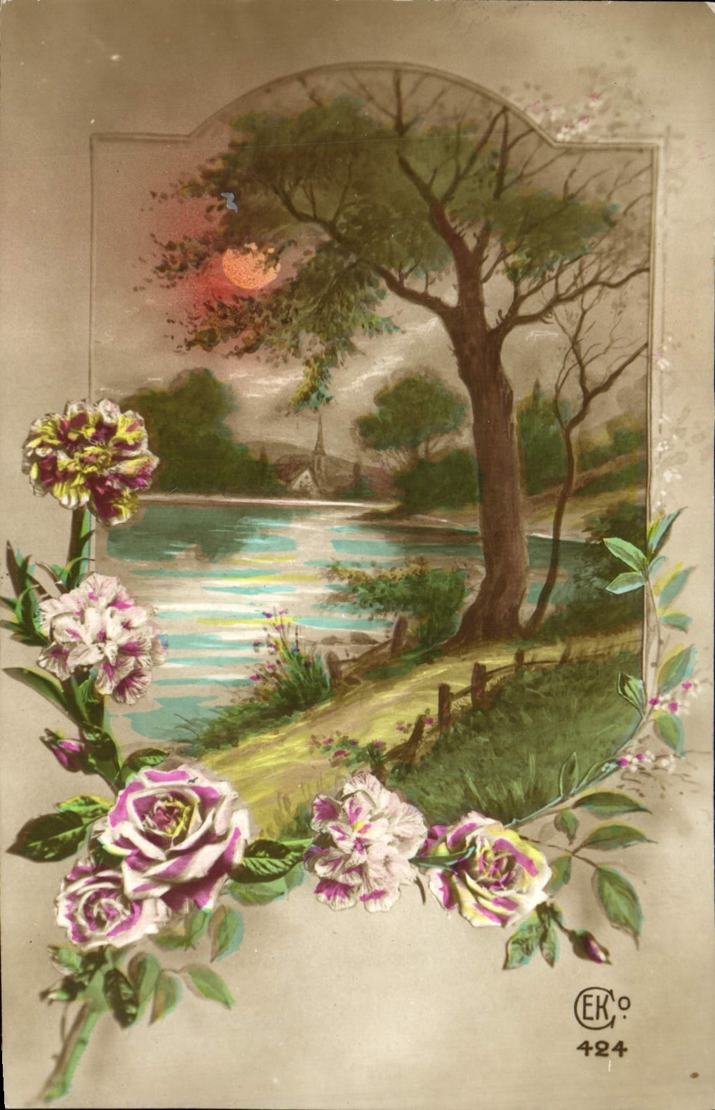 CPA Fantaisie Fleurs 