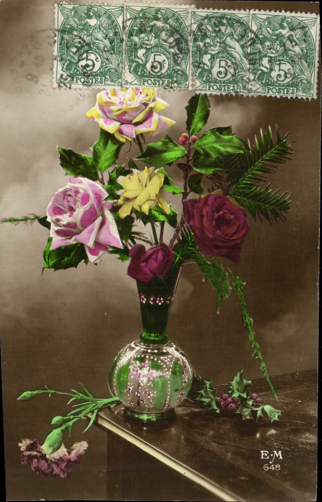 CPA Fantaisie Fleurs 