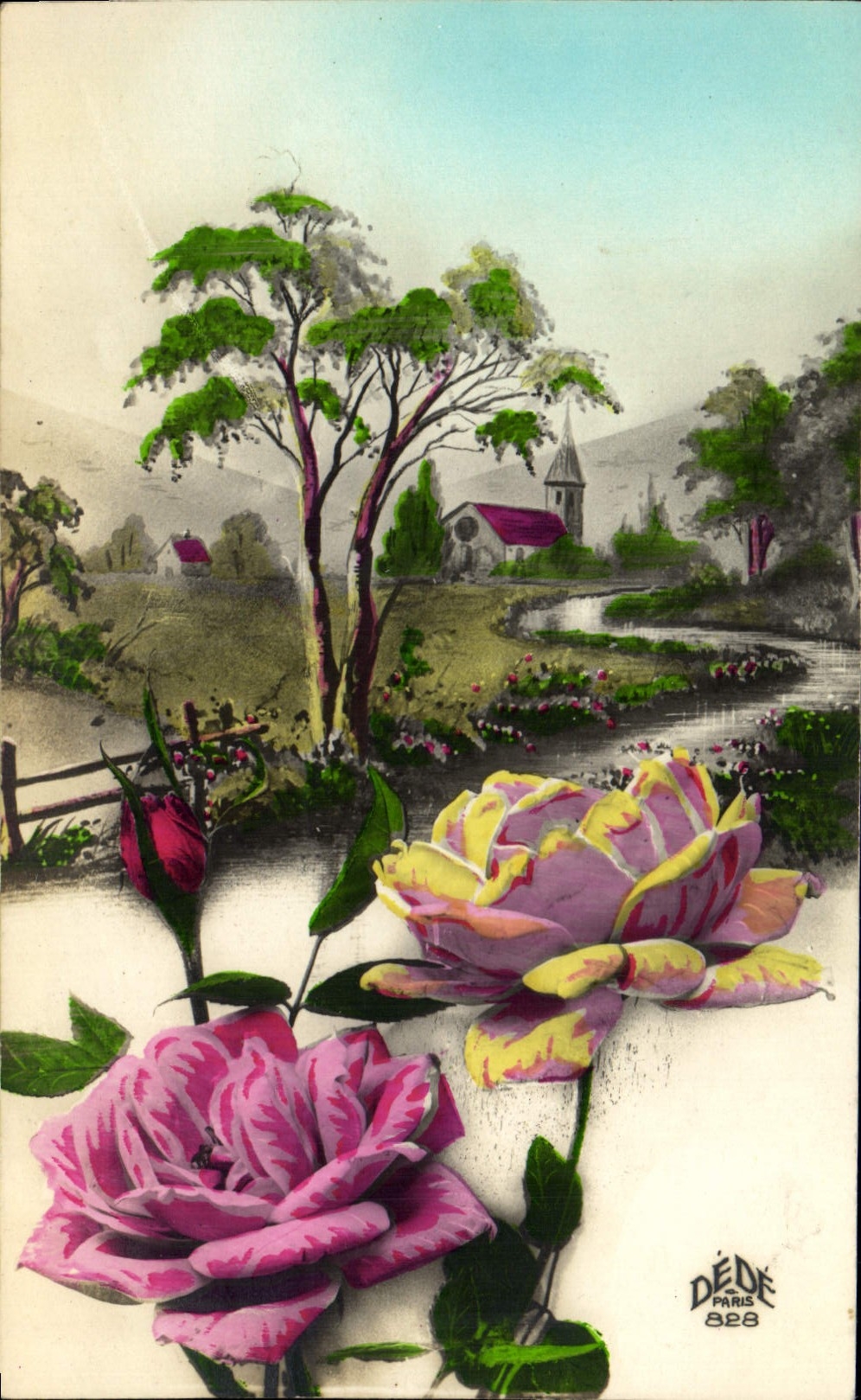 CPA Fantaisie Fleurs 