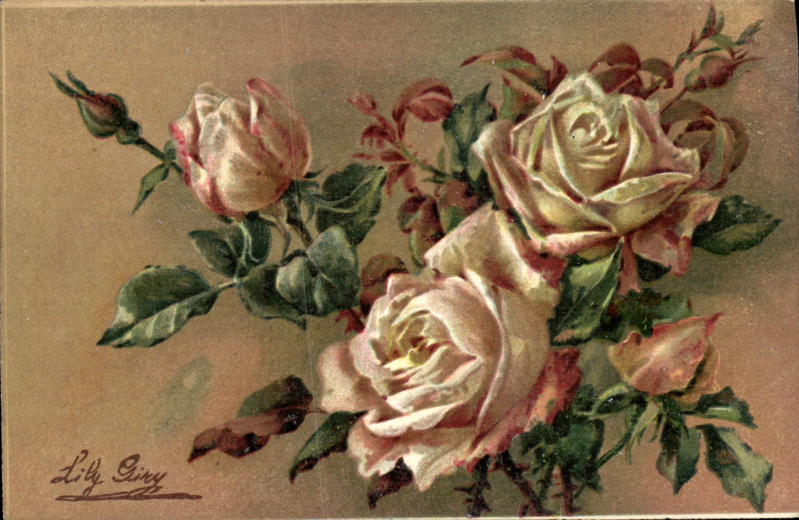CPA Fantaisie Fleurs 