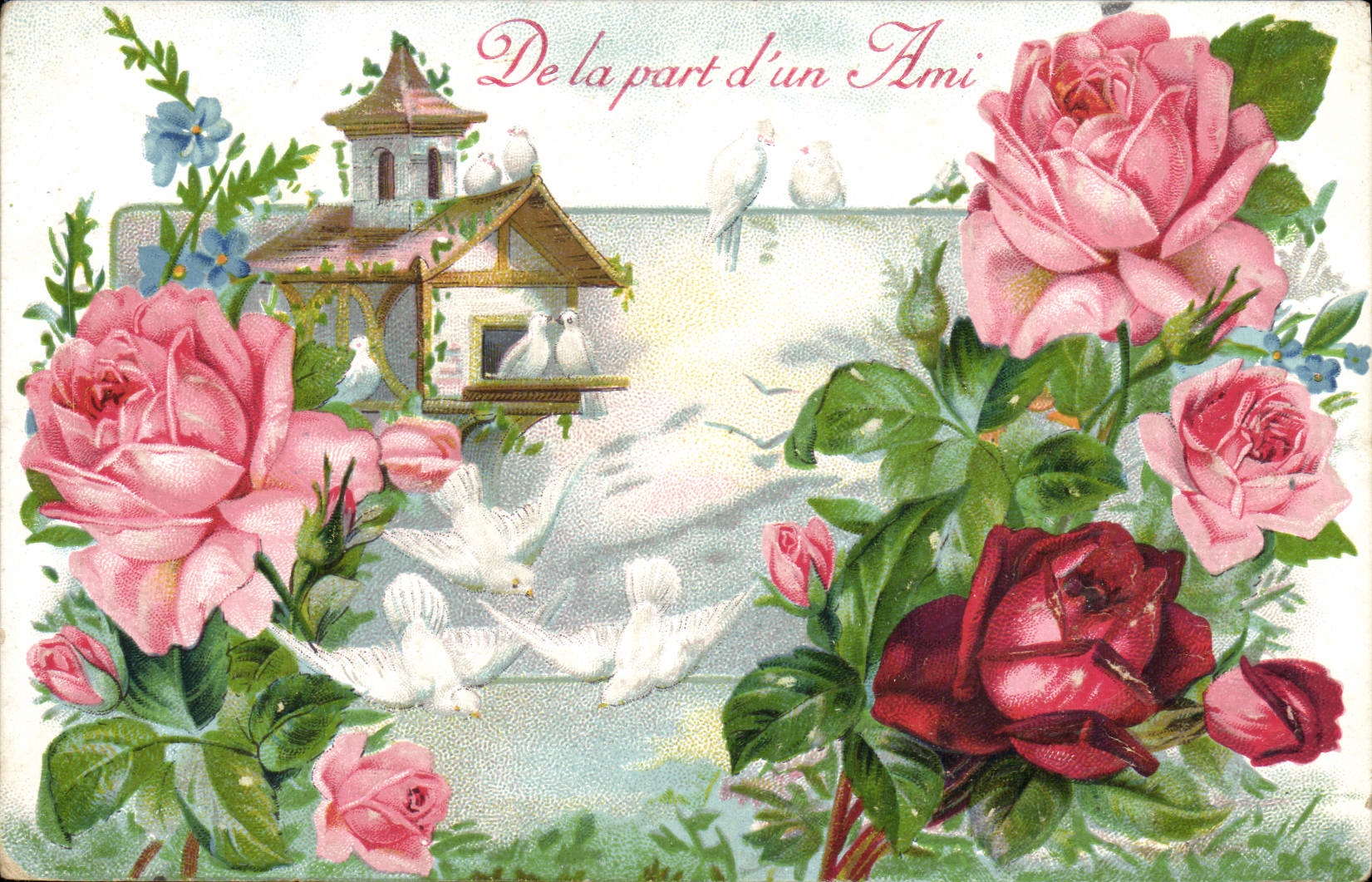 CPA Fantaisie Fleurs Colombes