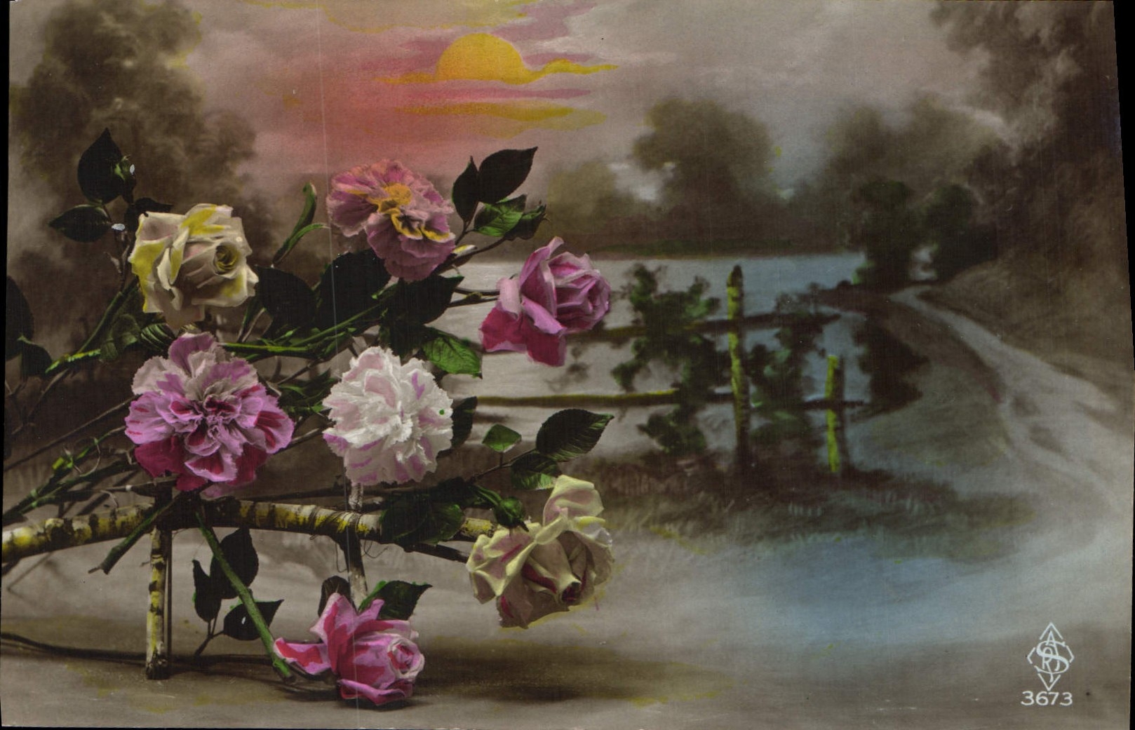 CPA Fantaisie Fleurs 