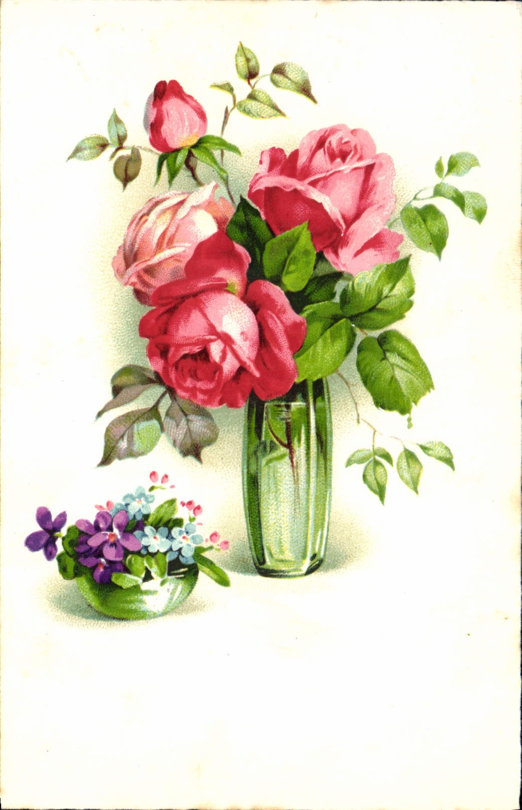 CPA Fantaisie Fleurs 