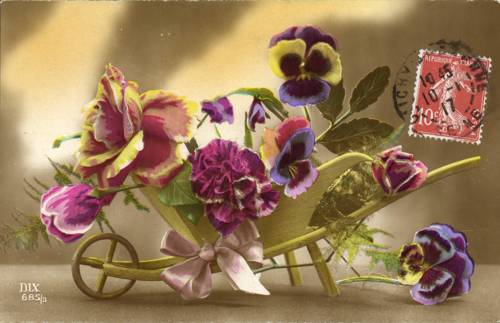 CPA Fantaisie Fleurs 